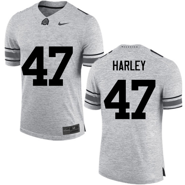 Men Ohio State Buckeyes #47 Chic Harley College Football Jerseys Game-Gray